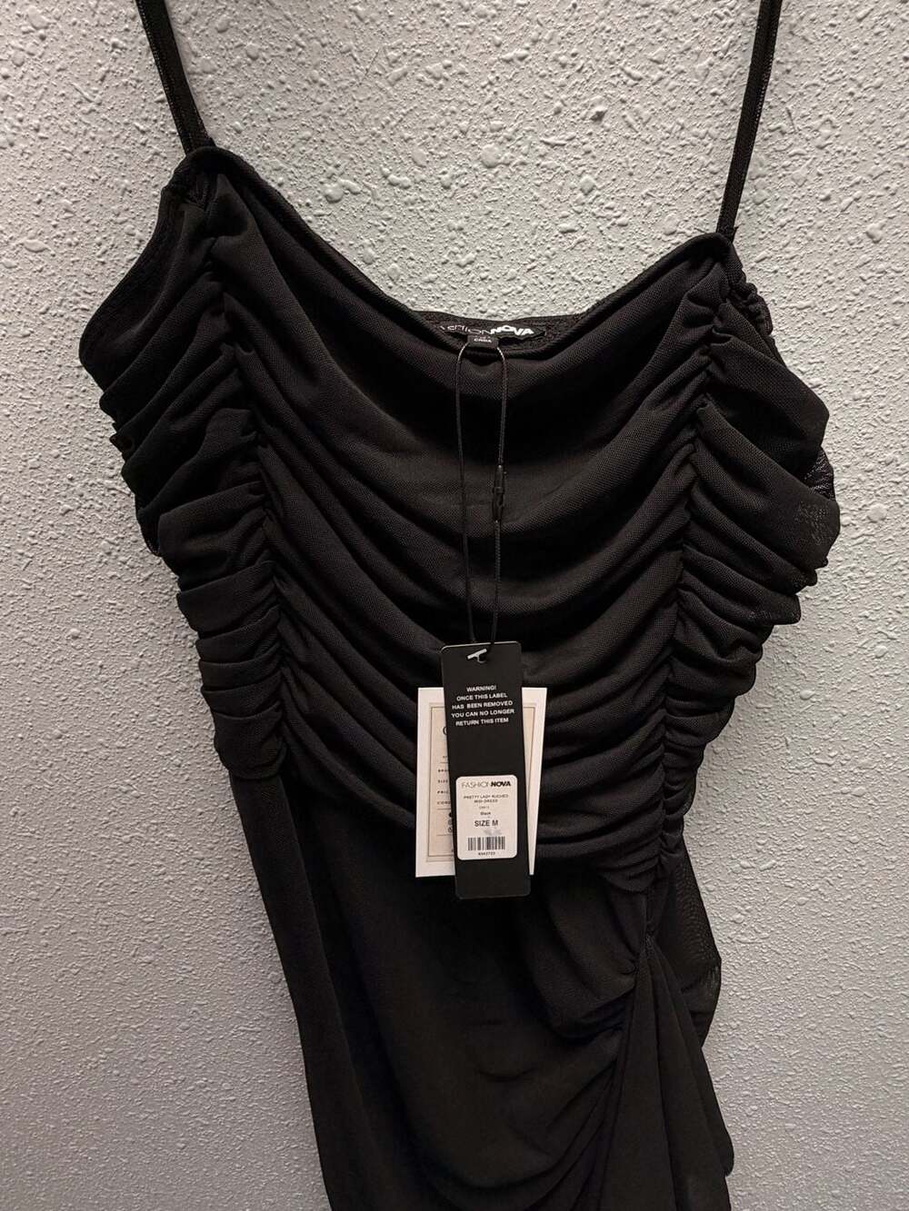 Fashion Nova Pretty Lady Ruched Midi Dress Black Size M - Picture 2 of 2
